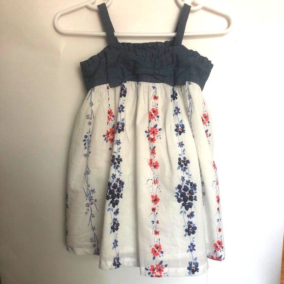 New babyGap Denim and Floral Sundress - 6-12 mos - Picture 1 of 5